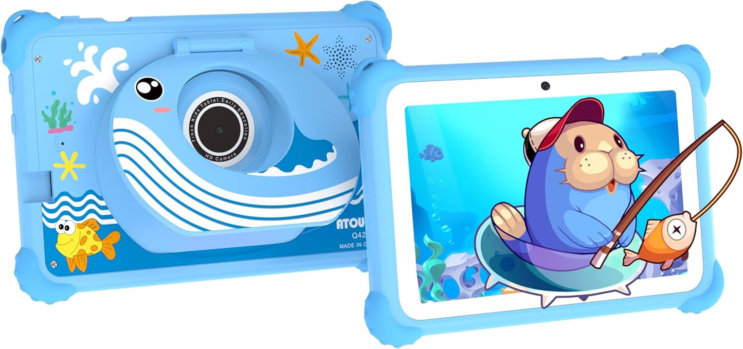 Atouch Q42 Kids Tablet with Writing LCD - 7" Android Tablet with 8GB RAM, 256GB 5G WiFi.