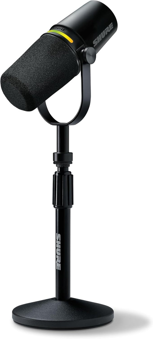 Shure MV7+ Podcast Microphone Bundle, Enhanced Audio, LED Touch Panel