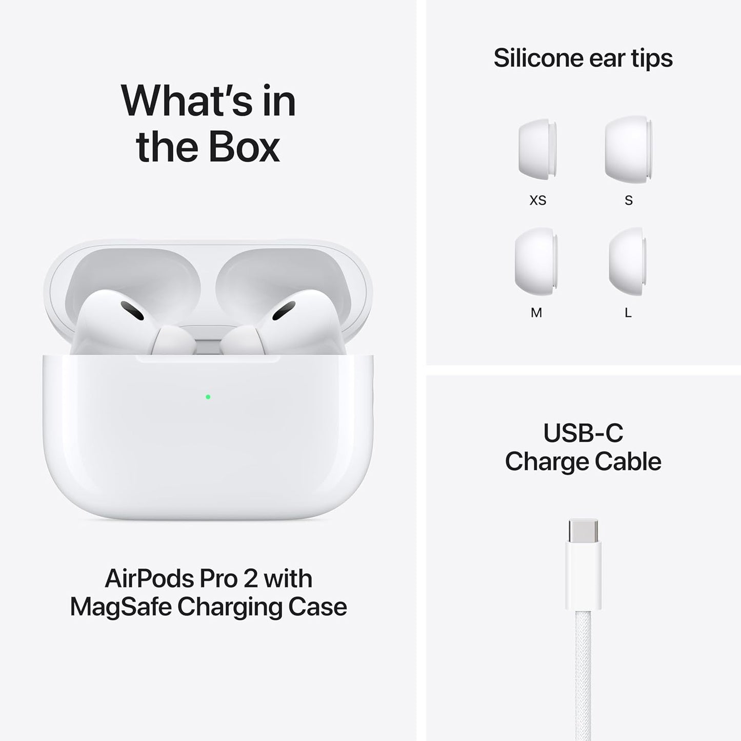 Apple AirPods Pro 2 Wireless Earbuds, Bluetooth Headphones, Active Noise Cancellation.