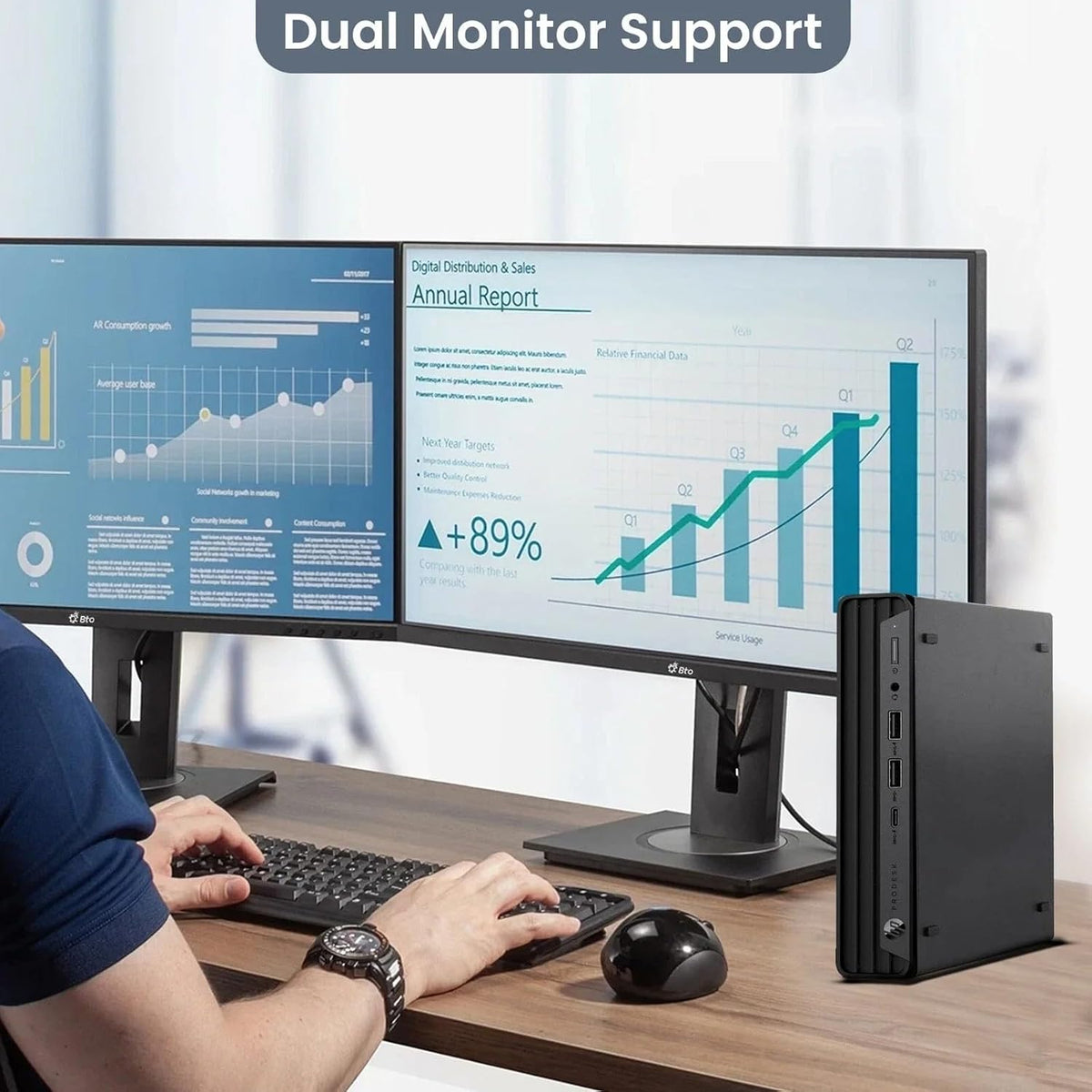 HP EliteDesk 800 G6 Mini Desktop| Core i5-10th Gen| 8GB RAM| 256GB SSD| Renewed