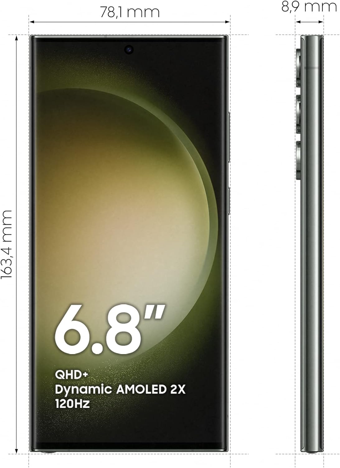 Samsung Galaxy S23 Ultra, 12GB RAM 256GB |5G eSim and 1 Physical sim| Android 15. Renewed