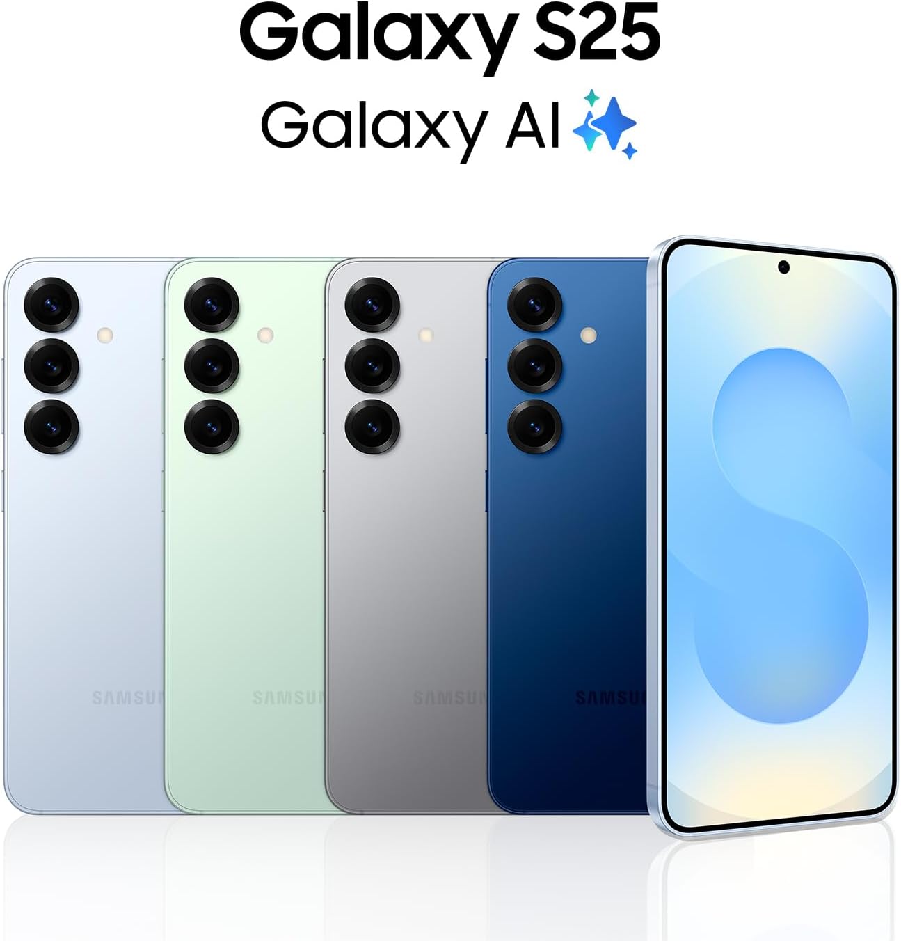 Samsung Galaxy S25 AI Phone, 256GB Storage, 12GB RAM, Navy, Android Smartphone. Long Battery Life