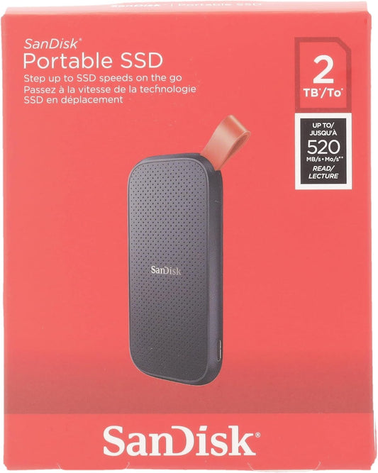 SanDisk 2TB Portable SSD - Up to 800MB/s, USB-C, USB 3.2 Gen 2