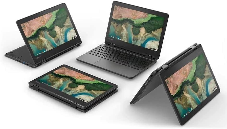 Lenovo 300e Chromebook 2-in-1 | 11.6inch HD Touchscreen| 4 GB RAM, 32GB. Chrome OS. Renewed.