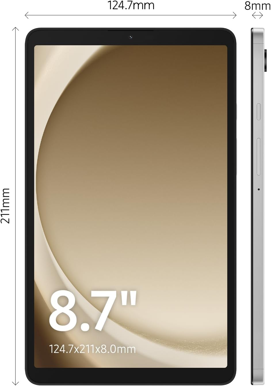 Samsung Galaxy Tab A9 LTE Android Tablet, 4/8 GB RAM, 64/128 GB Storage, Graphite.