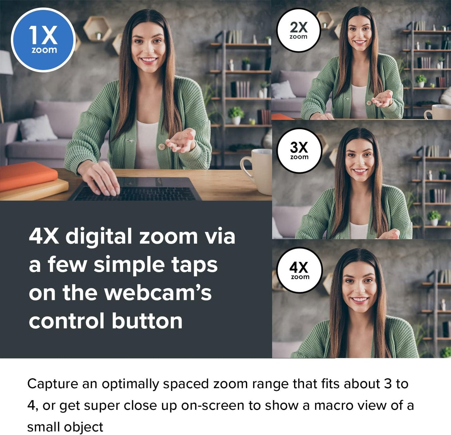 Creative Live! Cam Sync V3 2K QHD USB Webcam with 4X Digital Zoom| 2 Mics, for PC and Mac.
