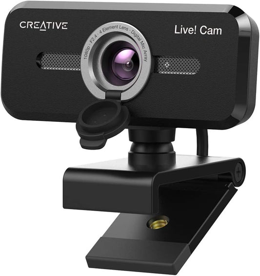 Creative Live! Cam Sync 1080p V2 Full HD| Wide Angle USB Webcam| with Auto Mute and Noise Reduction.