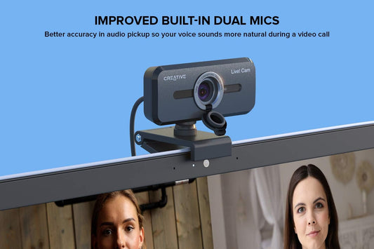 Creative Live! Cam Sync 1080p V2 Full HD| Wide Angle USB Webcam| with Auto Mute and Noise Reduction.