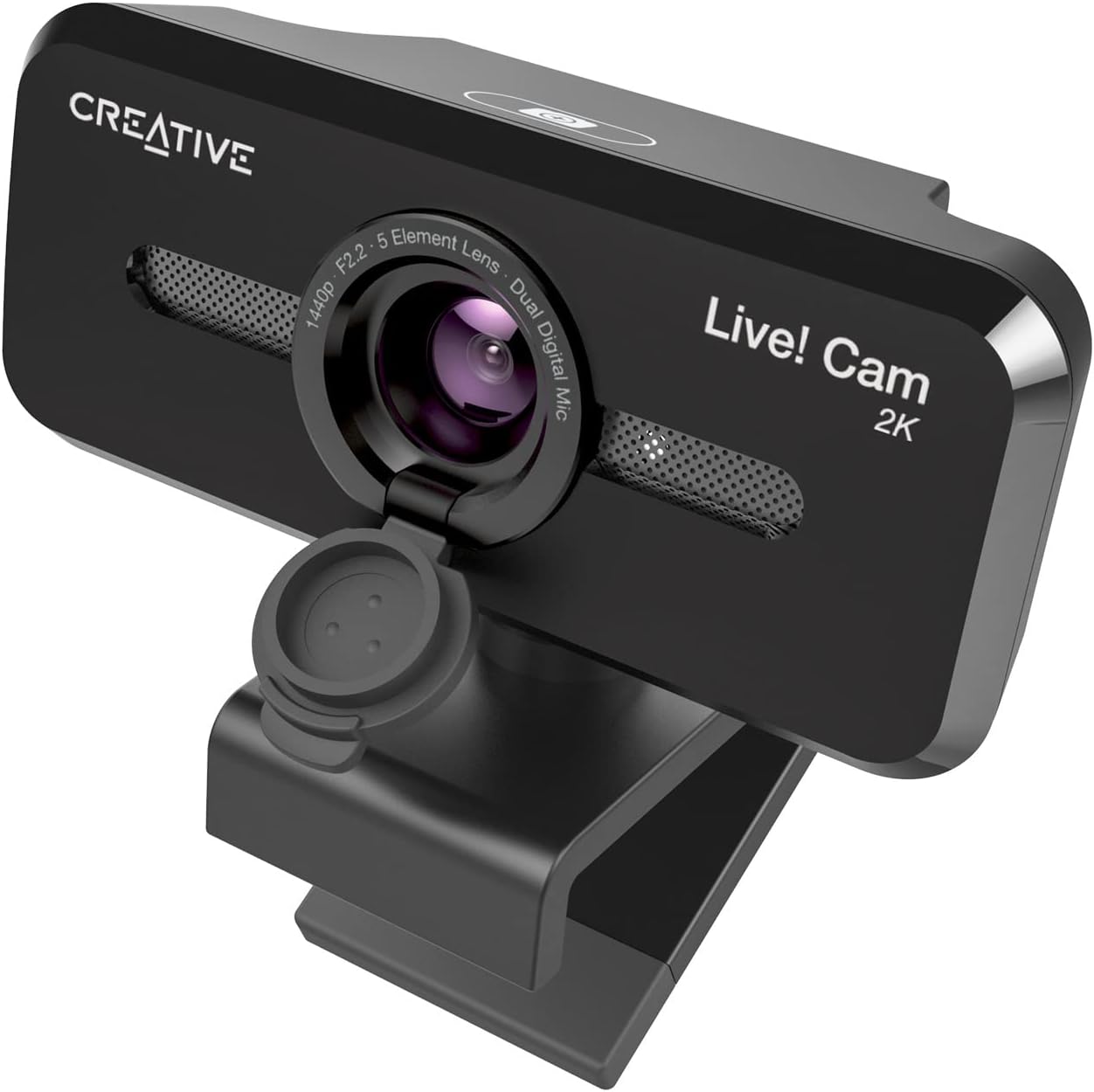 Creative Live! Cam Sync V3 2K QHD USB Webcam with 4X Digital Zoom| 2 Mics, for PC and Mac.