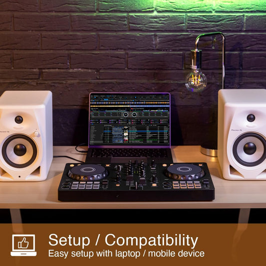 Pioneer DJ DDJ-FLX4 2-deck Rekordbox and Serato DJ Controller -Easy first mixes.
