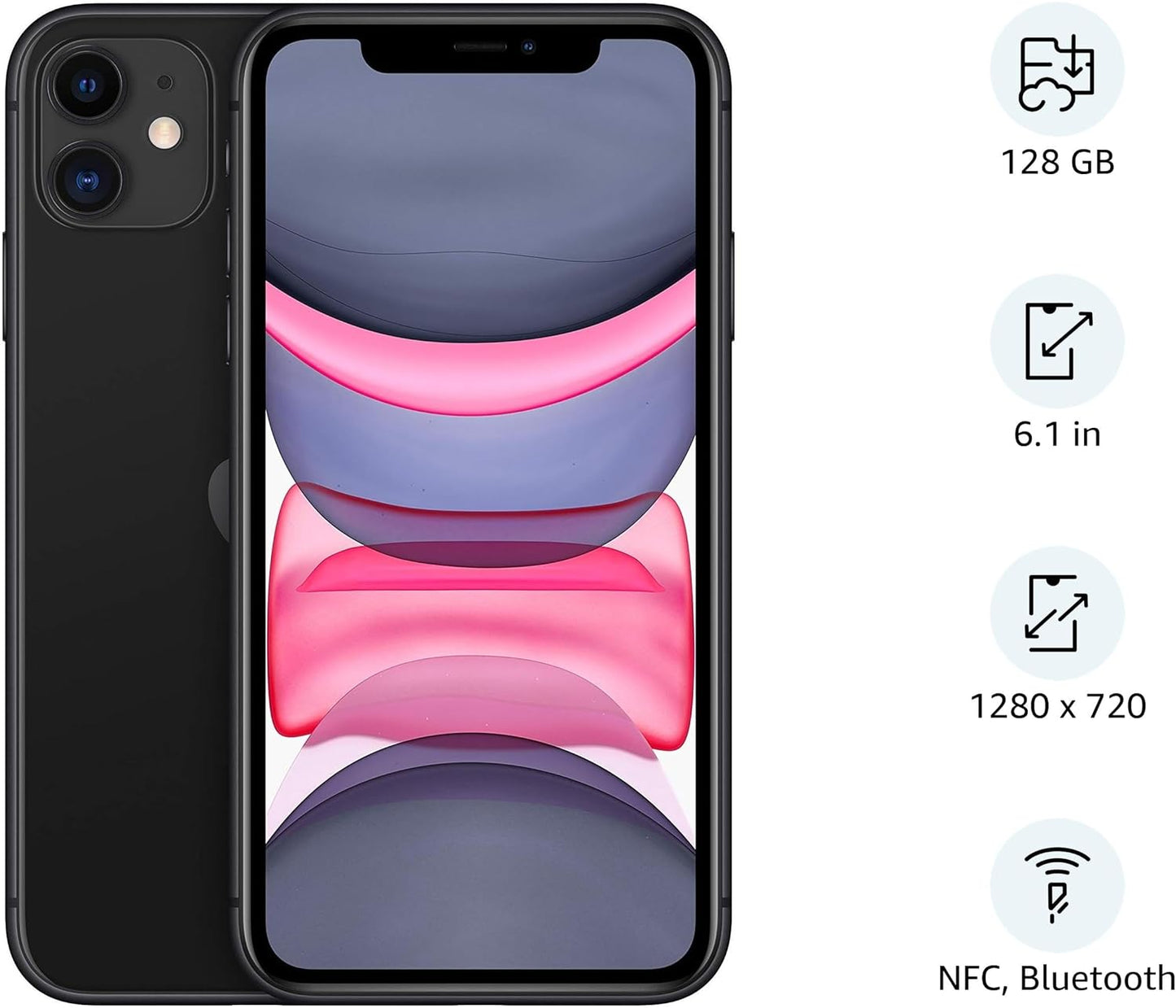 Apple iPhone 11 |128 GB| Black. Renewed