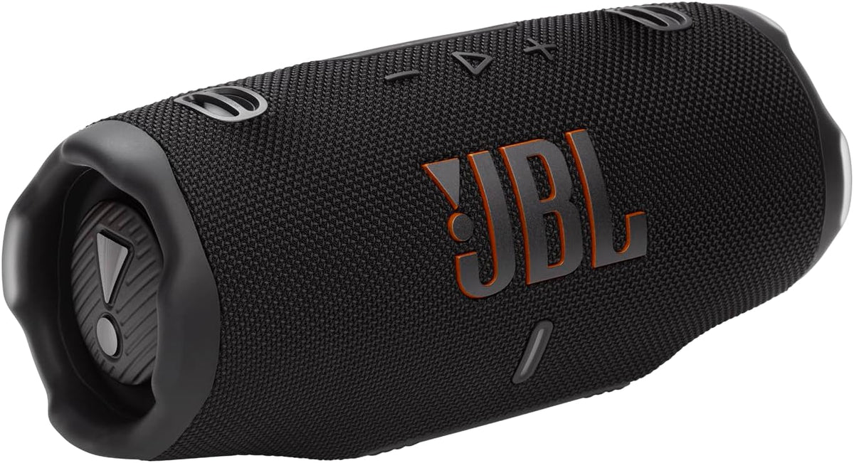 JBL Charge 6 – Portable Waterproof Bluetooth Speaker with Drop-Proof Design, Powerful Sound – Black.