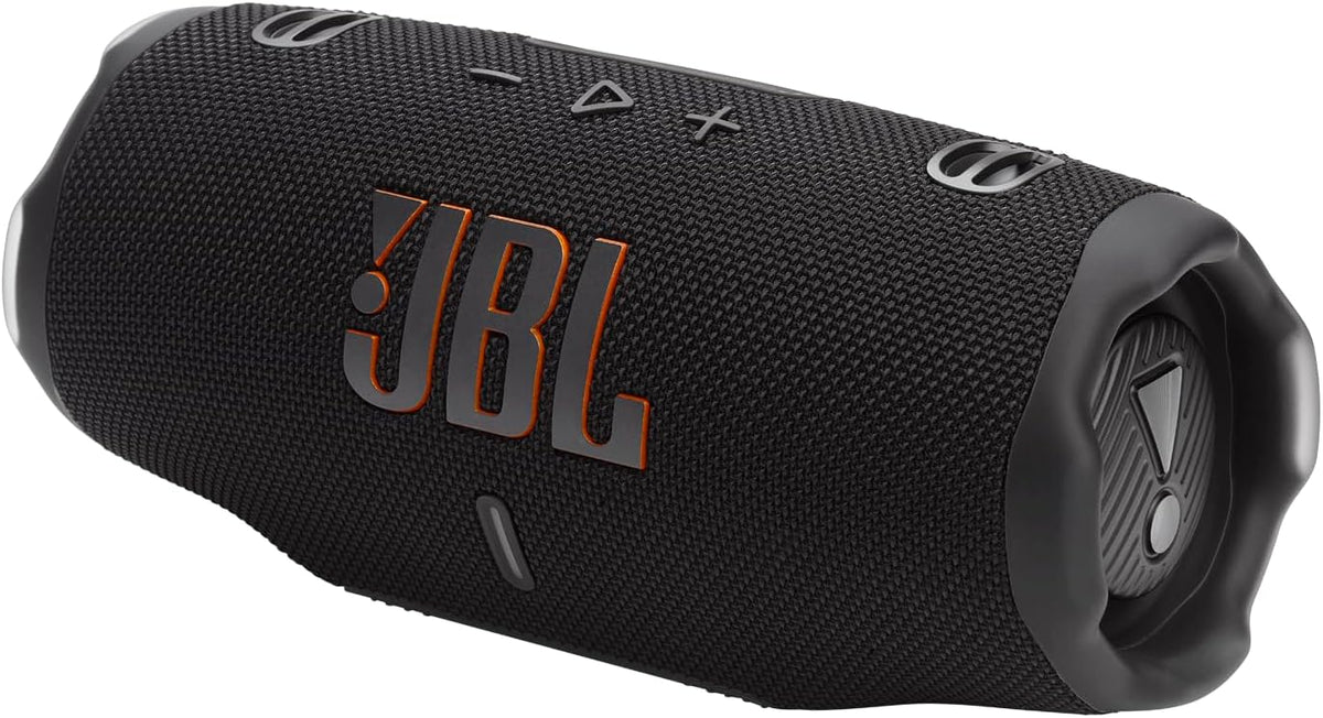 JBL Charge 6 – Portable Waterproof Bluetooth Speaker with Drop-Proof Design, Powerful Sound – Black.