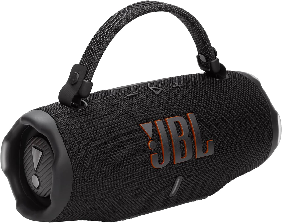 JBL Charge 6 – Portable Waterproof Bluetooth Speaker with Drop-Proof Design, Powerful Sound – Black.