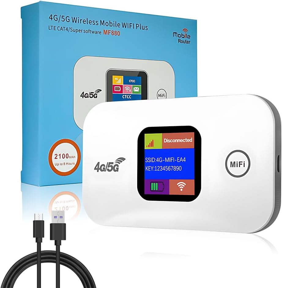 Portable  WIFI Router, 4g Router| Hotspot with SIM Card Slot |Connects Up to 10 Devices