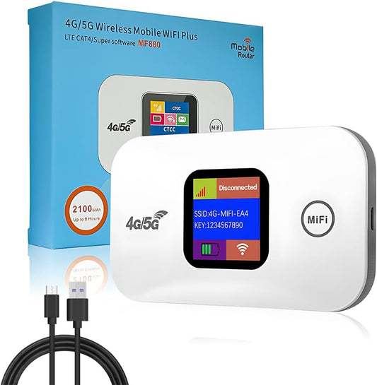 Portable  WIFI Router, 4g Router| Hotspot with SIM Card Slot |Connects Up to 10 Devices