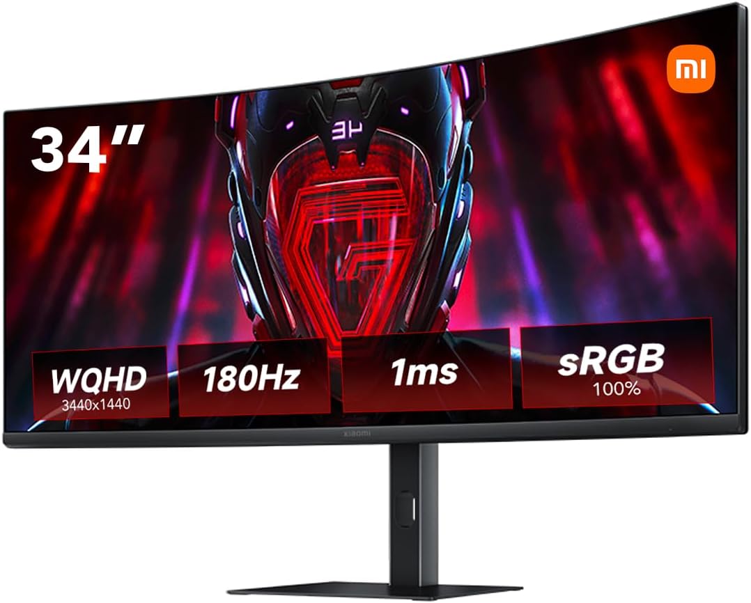 Xiaomi Curved Gaming Monitor 34-inch 180Hz High Refresh  Rate