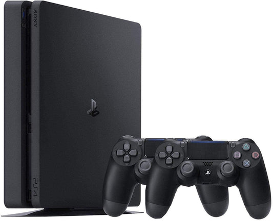 Sony PlayStation 4 Console with 2 Dualshock Controller 1TB. Black
