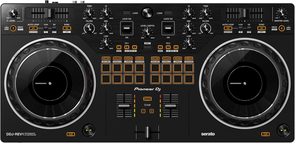 Pioneer DJ DDJ-REV1 Scratch-style 2-channel DJ controller for Serato DJ Lite