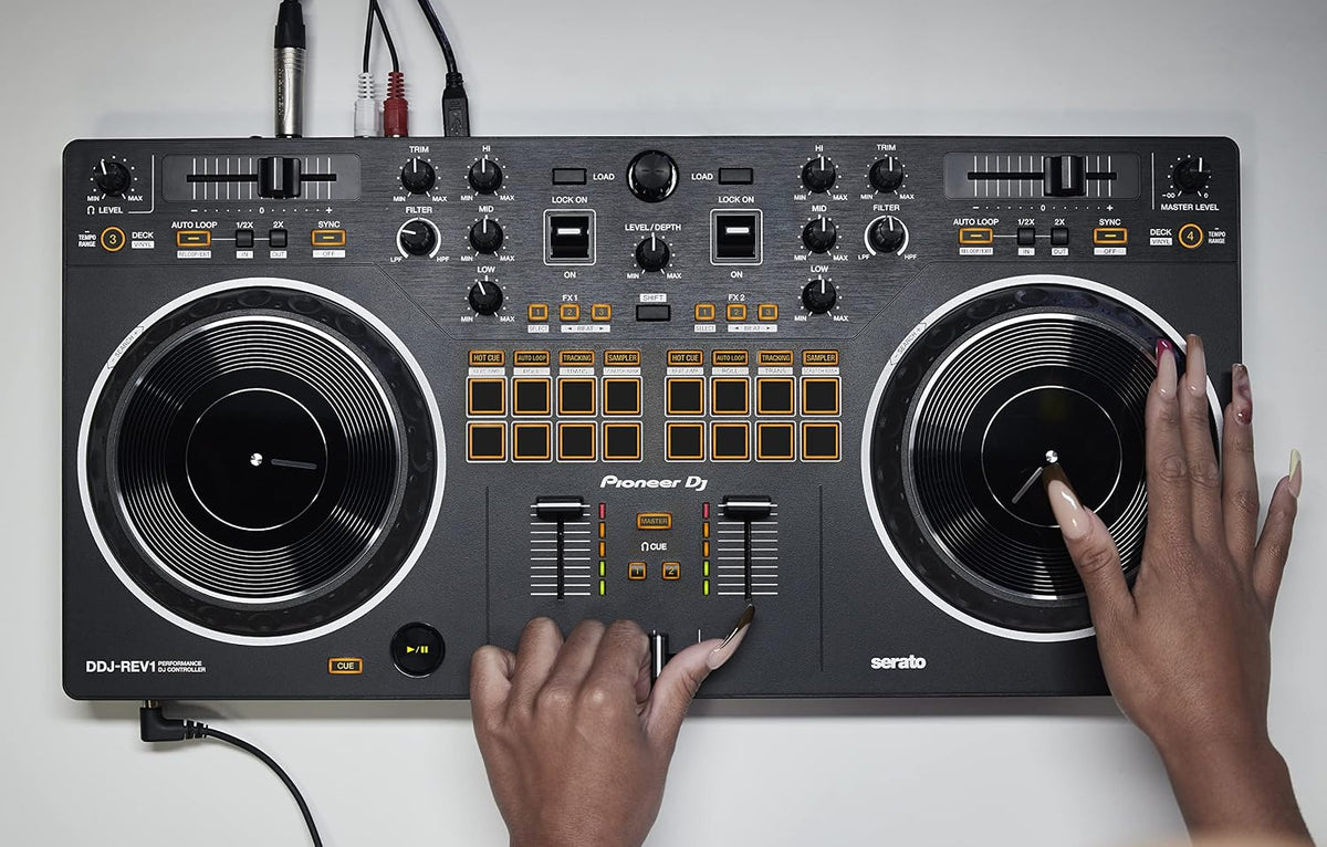Pioneer DJ DDJ-REV1 Scratch-style 2-channel DJ controller for Serato DJ Lite