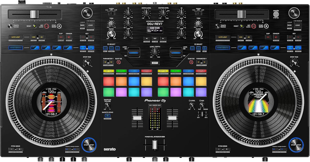 New Pioneer DJ DDJ-REV7 2-deck Serato DJ Controller.