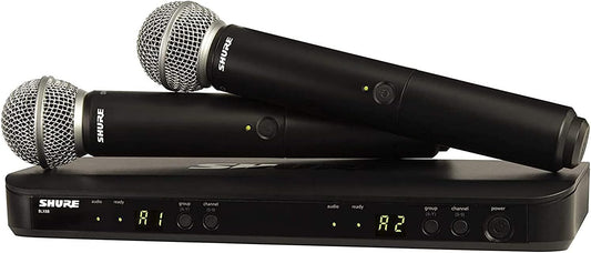 Shure Blx288/Sm58, Professional Wireless Dual Vocal System Microphones.  Black