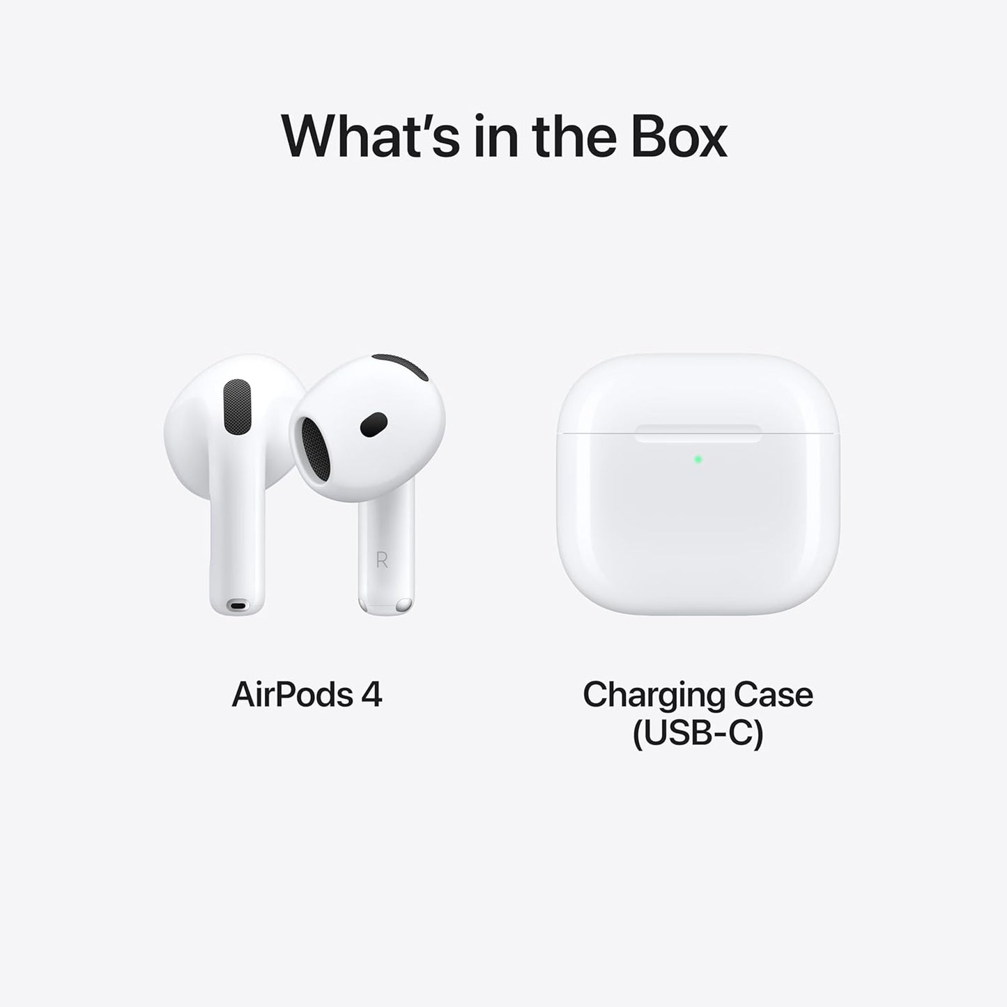 Apple AirPods 4 Wireless Earbuds Headphones, with Active Noise Cancellation.