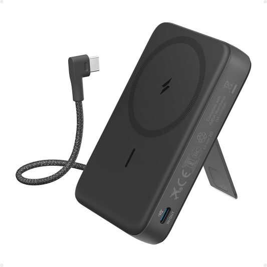 Anker Zolo Magnetic Power Bank, 10,000mAh with Wireless Portable Charger 30W Fast Charging.