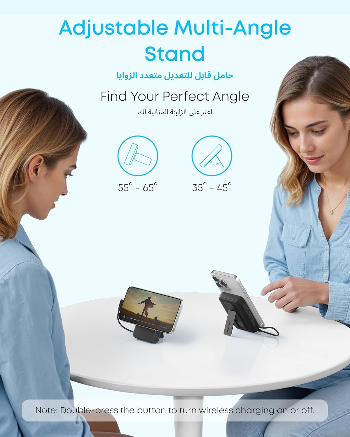 Anker Zolo Magnetic Power Bank, 10,000mAh with Wireless Portable Charger 30W Fast Charging.