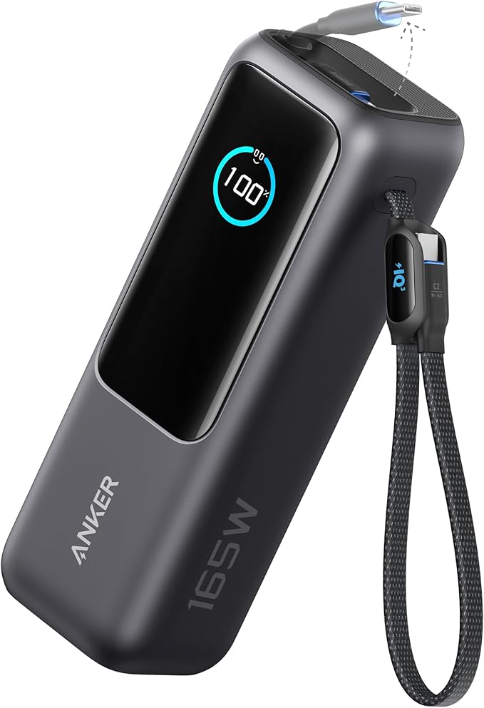 Anker Power Bank, 25,000mAh 165W Ultra-Fast Portable Charger for Laptops.