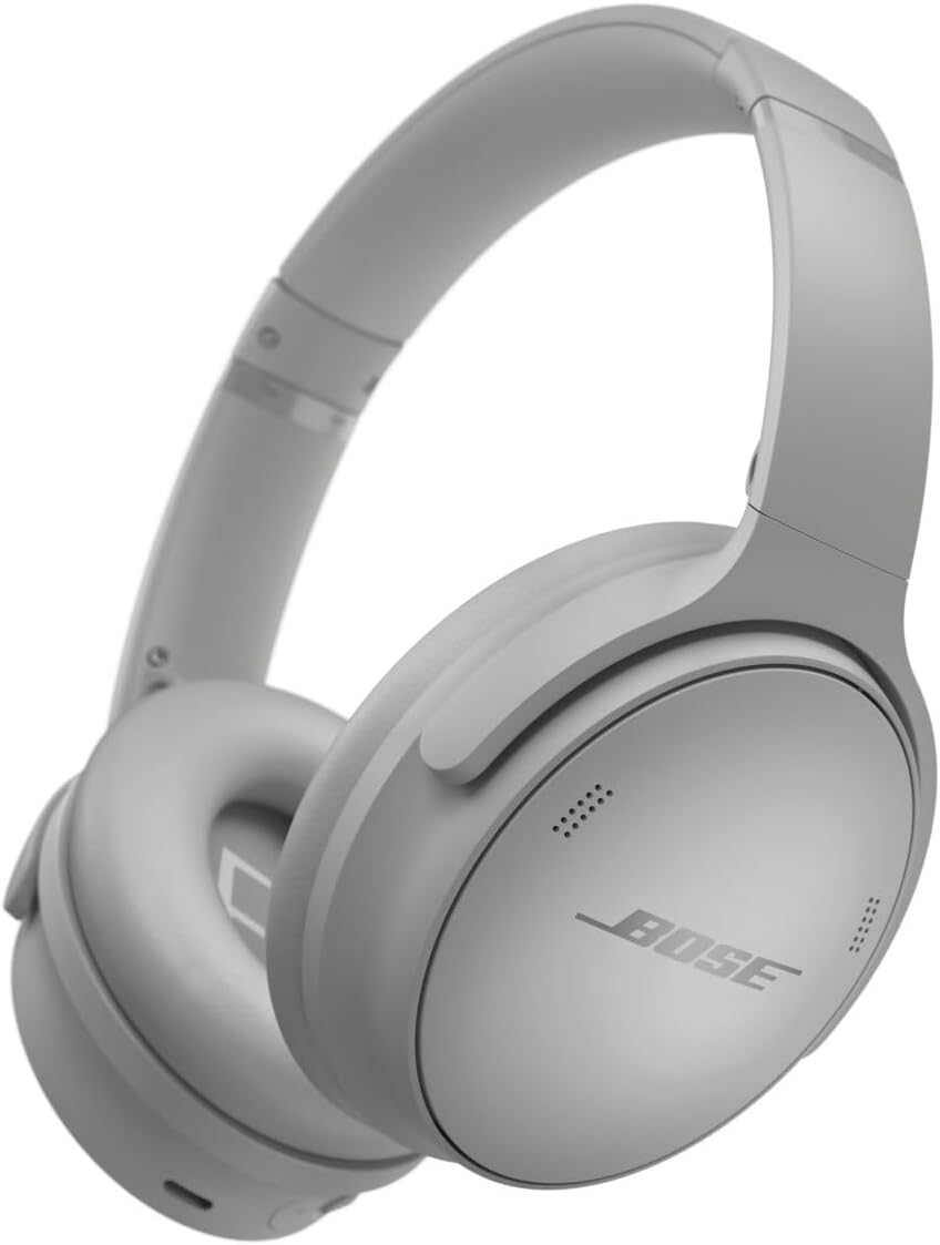 Bose QuietComfort Bluetooth Headphones  with Active Over Ear Noise Cancelling and Mic. Moonlight Grey