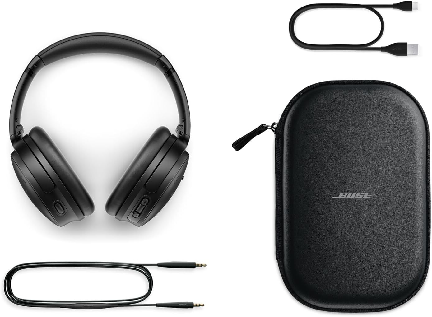 Bose QuietComfort Bluetooth Headphones  with Active Over Ear Noise Cancelling and Mic. Black