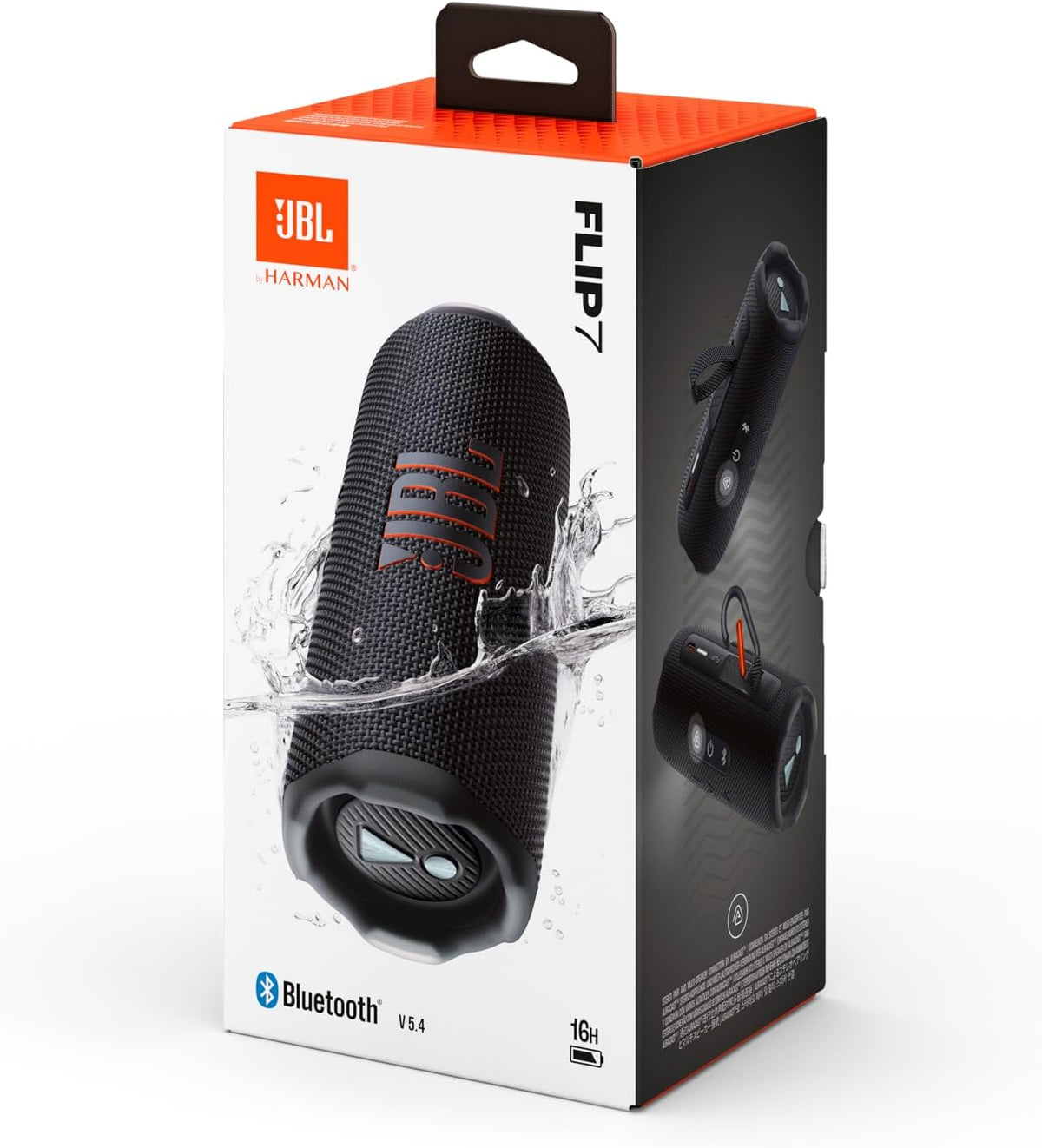 JBL Flip 7 - JBL Pro Sound with AI Sound Boost. and waterproof, dustproof. Black