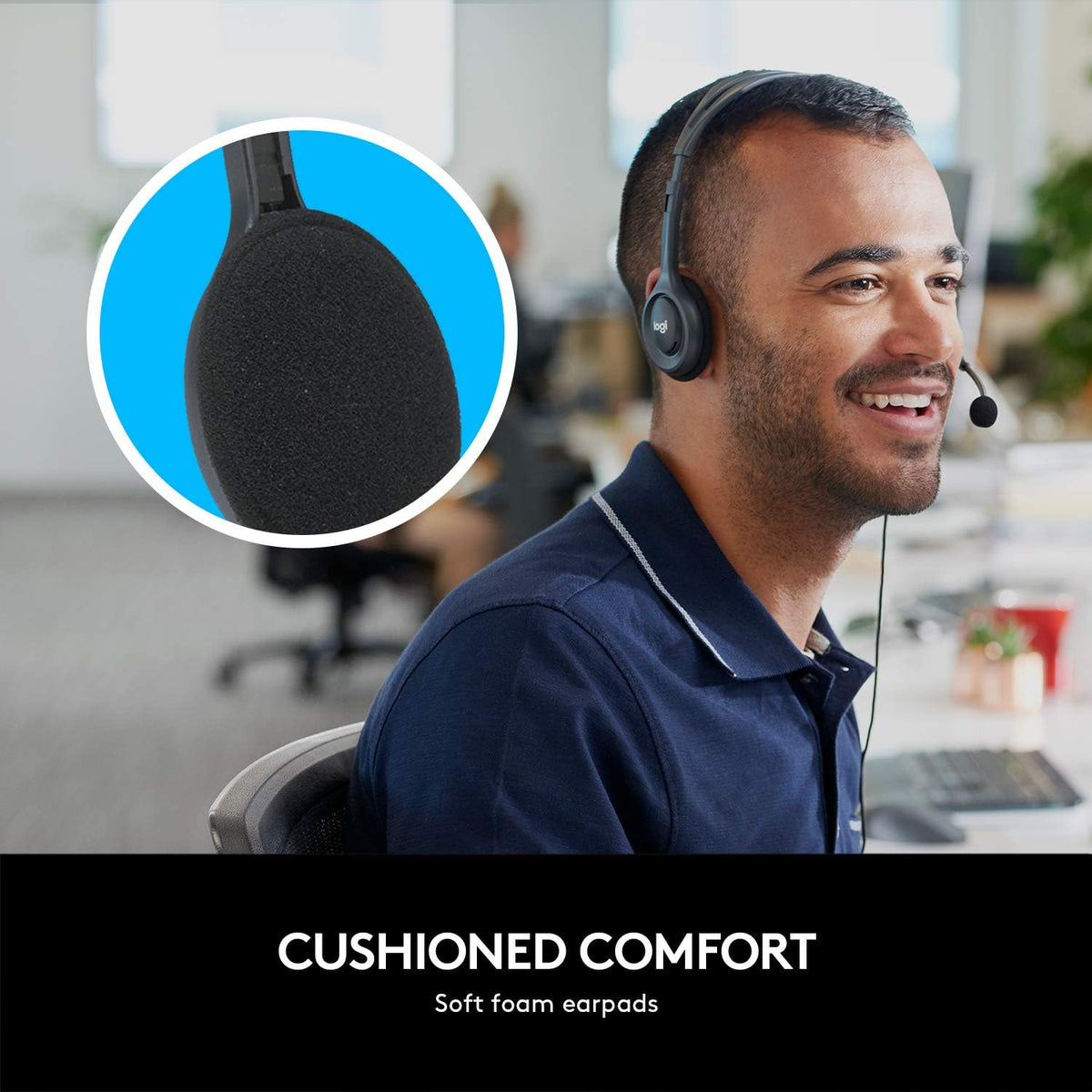 Logitech H111 Wired Headset, Stereo Headphones