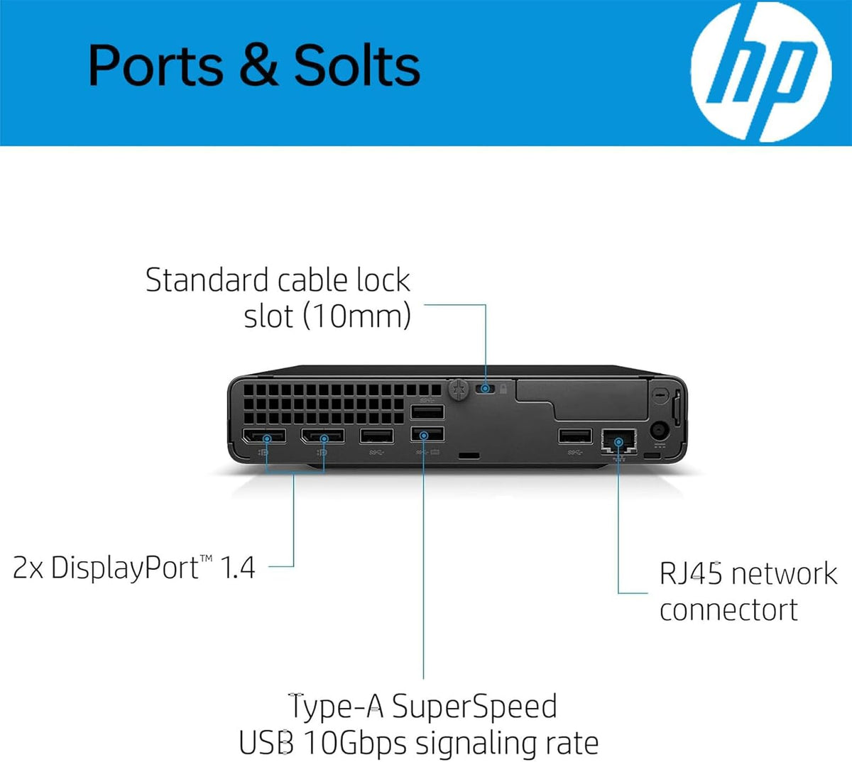HP EliteDesk 800 G6 Mini Desktop| Core i5-10th Gen| 8GB RAM| 256GB SSD| Renewed
