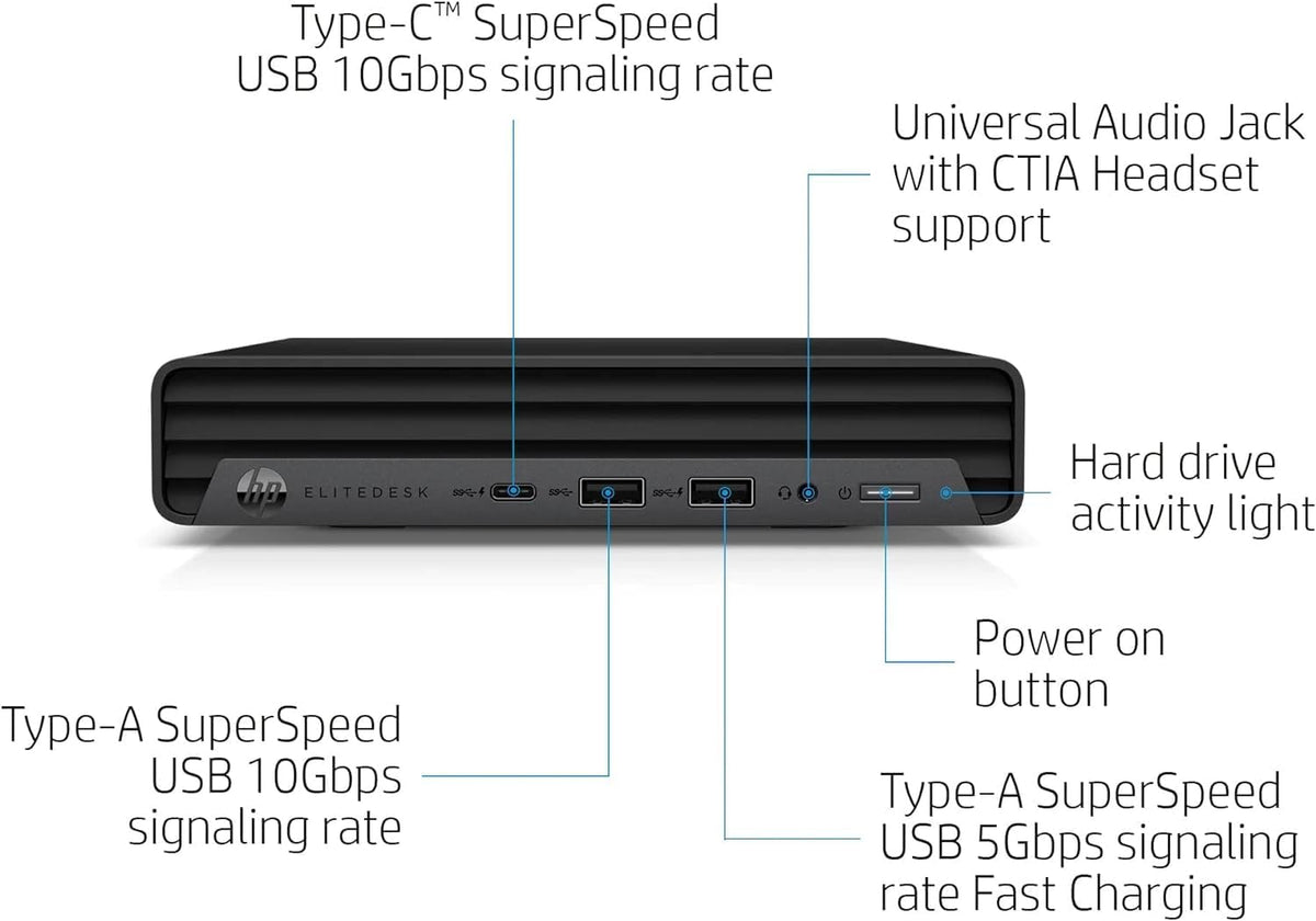 HP EliteDesk 800 G6 Mini Desktop| Core i5-10th Gen| 8GB RAM| 256GB SSD| Renewed