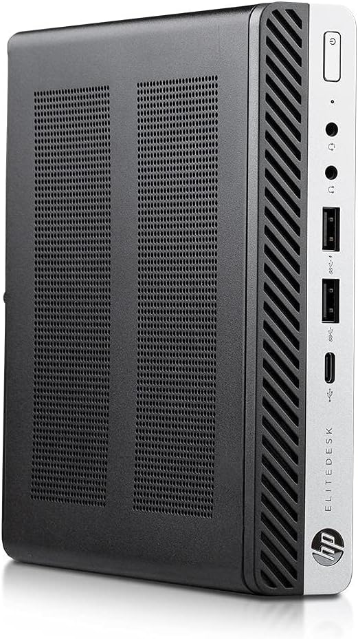 HP EliteDesk Mini PC Desktop 8th Gen Core i5 8GB DDR4 RAM, 256GB SSD. Renewed
