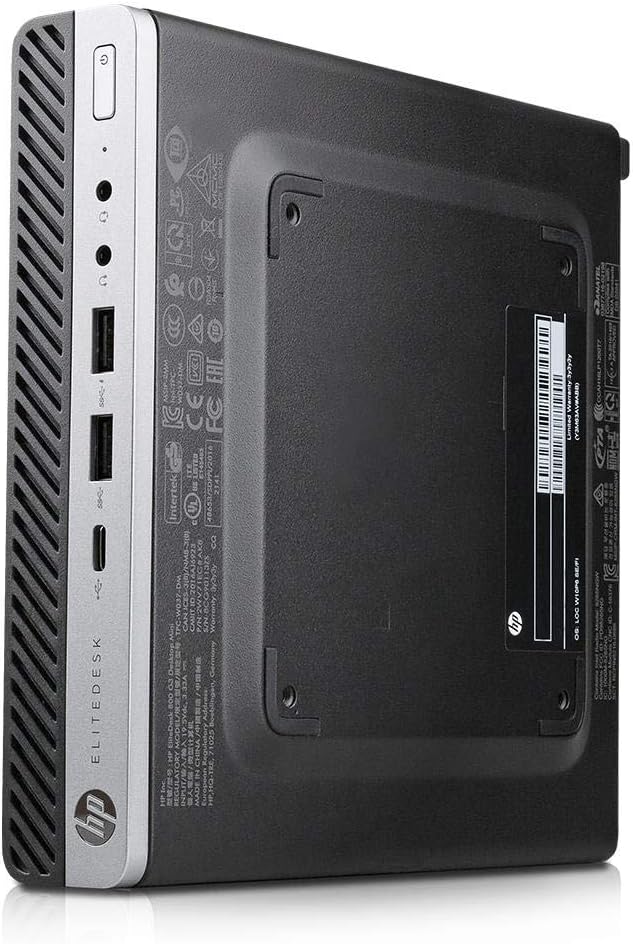 HP EliteDesk Mini PC Desktop 8th Gen Core i5 8GB DDR4 RAM, 256GB SSD. Renewed