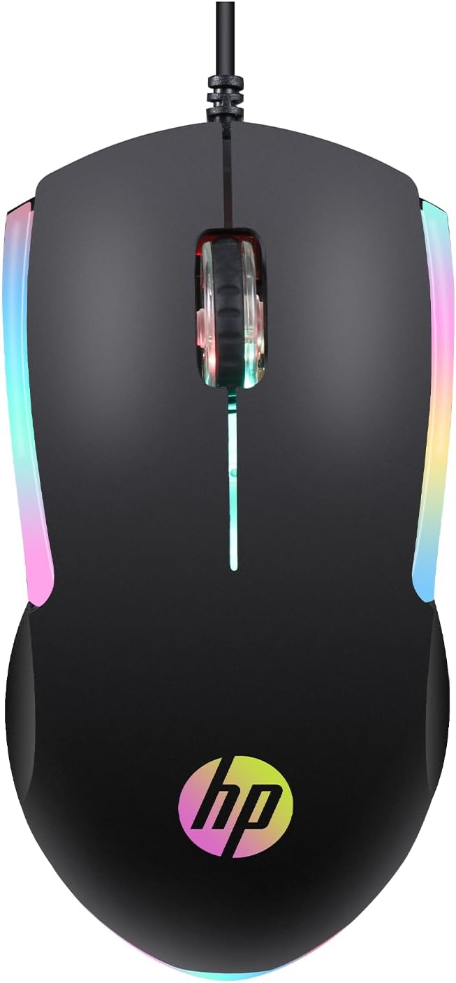 HP M160 USB Wired Gaming Optical Mouse with LED Backlight, 1000 DPI, 3 Buttons.