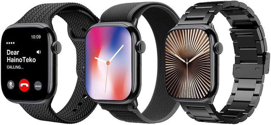 HainoTeko Waterproof Smart Watch  AMOLED Display Voice Assistant Social.