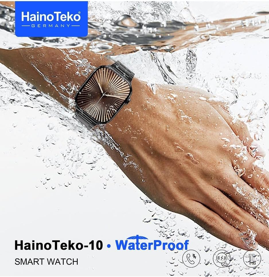 HainoTeko Waterproof Smart Watch  AMOLED Display Voice Assistant Social.