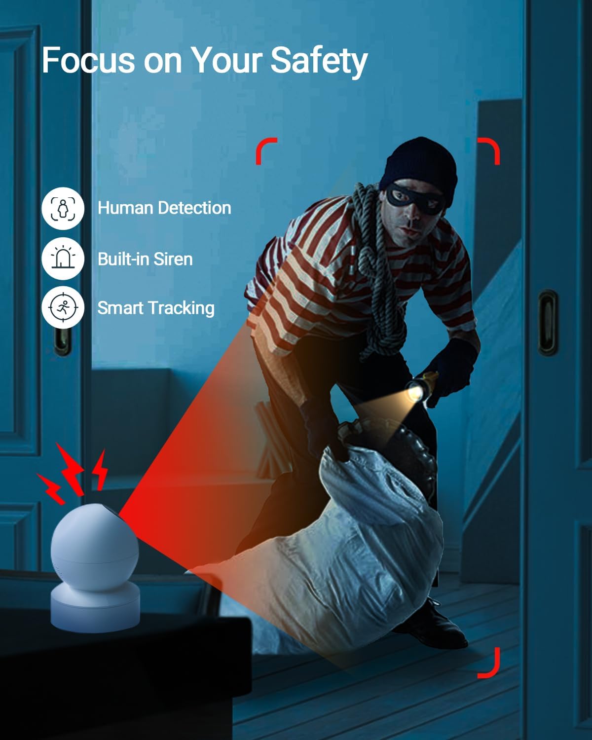 Imou 2K Camera for Home Wifi Cameras Security Camera, Camera Human Detection.