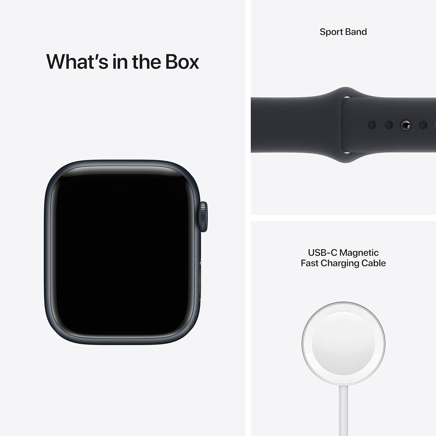 Apple Watch Series 7 (GPS, 45mm) Smart watch - Midnight Aluminium. Renewed