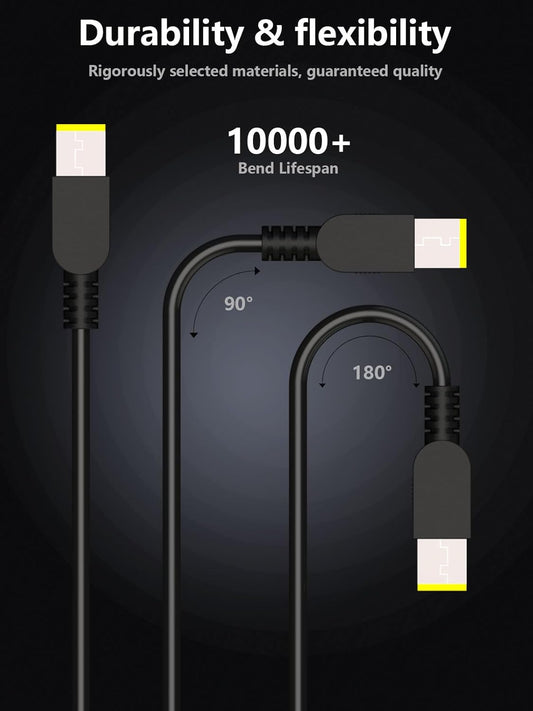 Lenovo Laptop Charger USB 65W — ThinkPad / IdeaPad (Yellow Pin)