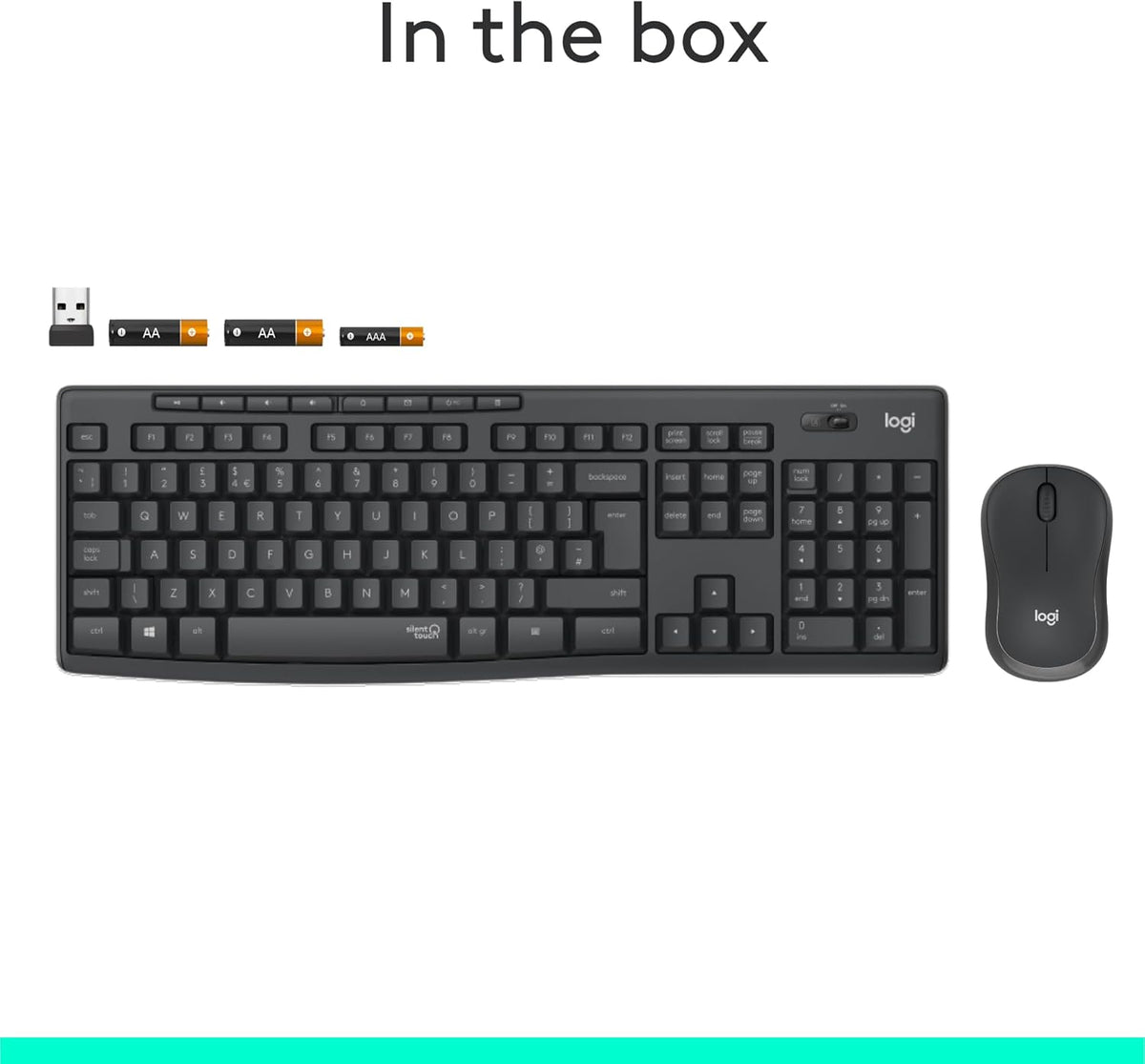 Logitech MK295 Silent Wireless Mouse & Keyboard Combo with SilentTouch Technology.