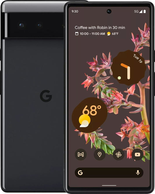 Google Pixel 6 5G smartphone with 50-megapixel camera, 8 GB Ram, 128 GB storage – Stormy Black