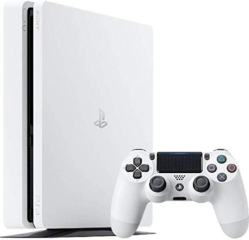 Sony PlayStation 4 Slim Console| 500GB |  with 2 DualShock Controller| Glacier White. Renewed