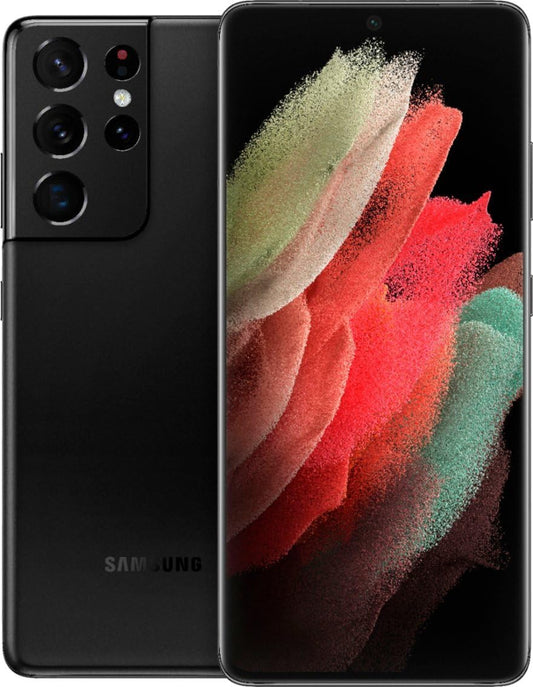 SAMSUNG Galaxy S21 Ultra 5G (SM-G998U1 256GB 12GB RAM, Phantom Black). Renewed