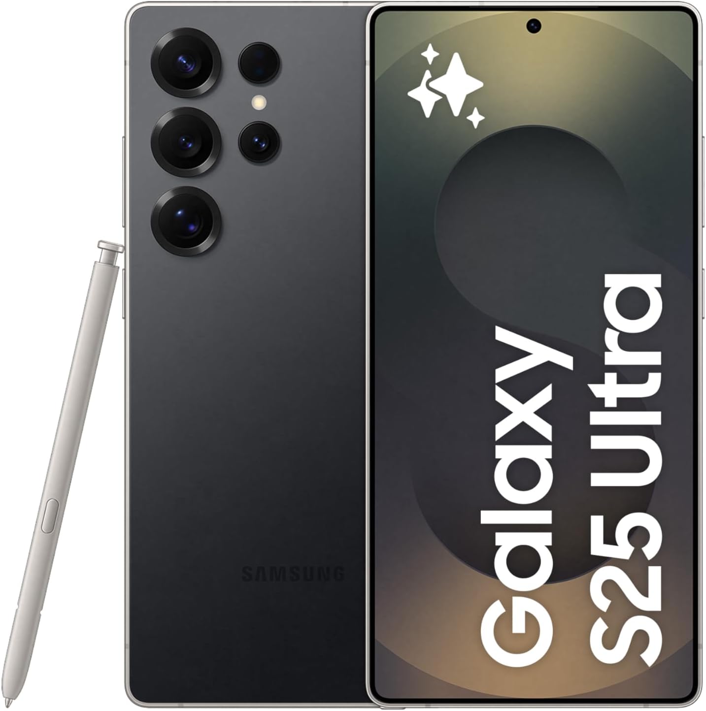 Samsung Galaxy S25 Ultra AI Phone, 256GB Storage, 12GB RAM, Titanium Black, Android Smartphone, 200MP Camera, S Pen, Long Battery Life