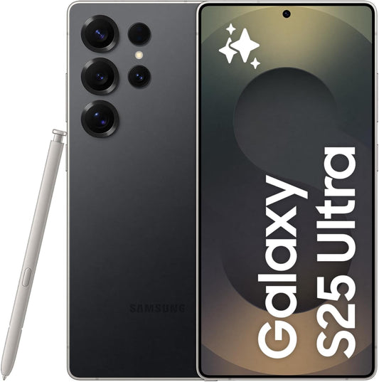 Samsung Galaxy S25 Ultra AI Phone, 256GB Storage, 12GB RAM, Titanium Black, Android Smartphone, 200MP Camera, S Pen, Long Battery Life